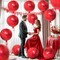 Huge Metallic Red Balloons - 22 Inch, Pack of 12 | Round 4D Mylar Balloon for Casino Theme Party, Red Party Decoration | Patriotic Party Decorations, Birthday, Anniversary, Graduation Decor